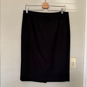 J. Crew Black Wool Pencil Skirt